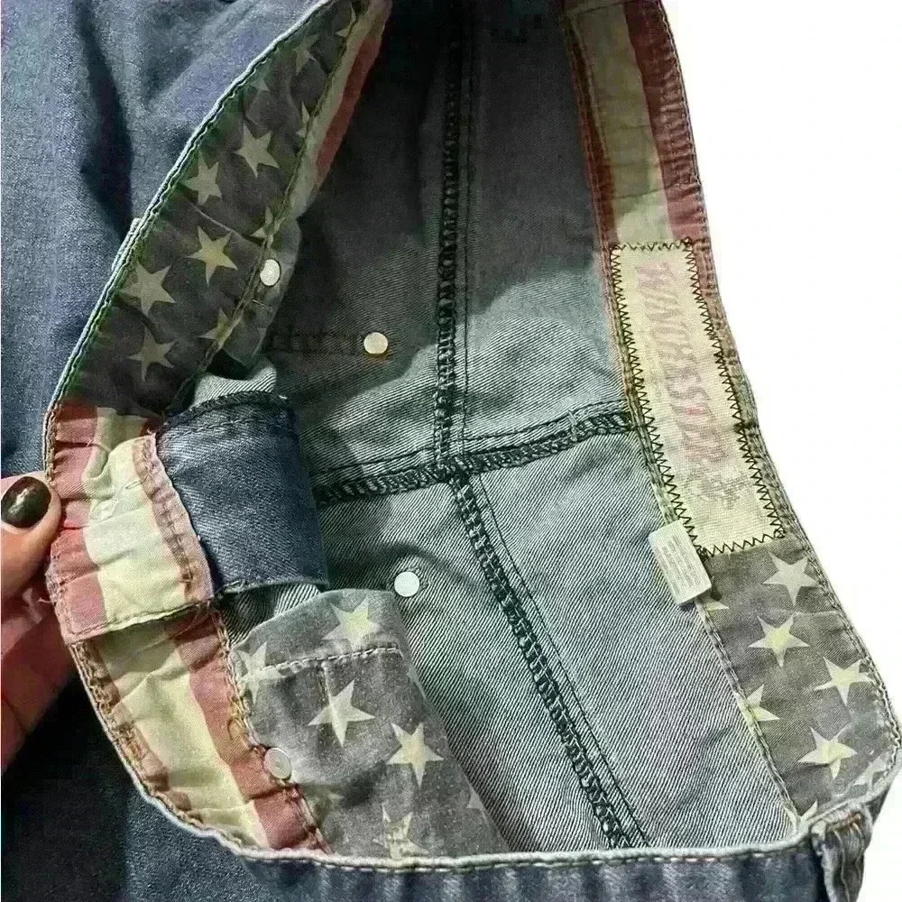Winchester American Sz36 Men Jeans Stars And Strips Western Classic